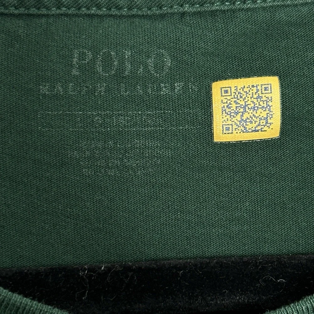 Polo Ralph Lauren Crewneck Long Sleeve T Shirt Large Pony Preppy Street Green‎